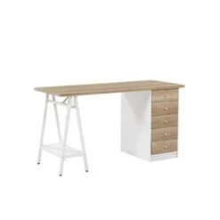 Beliani Bureau HEBER - Lichte Houtkleur Spaanplaat -VIDAXL Verkoopwinkel 087d7676188d4fac8219c2fcb3d64594