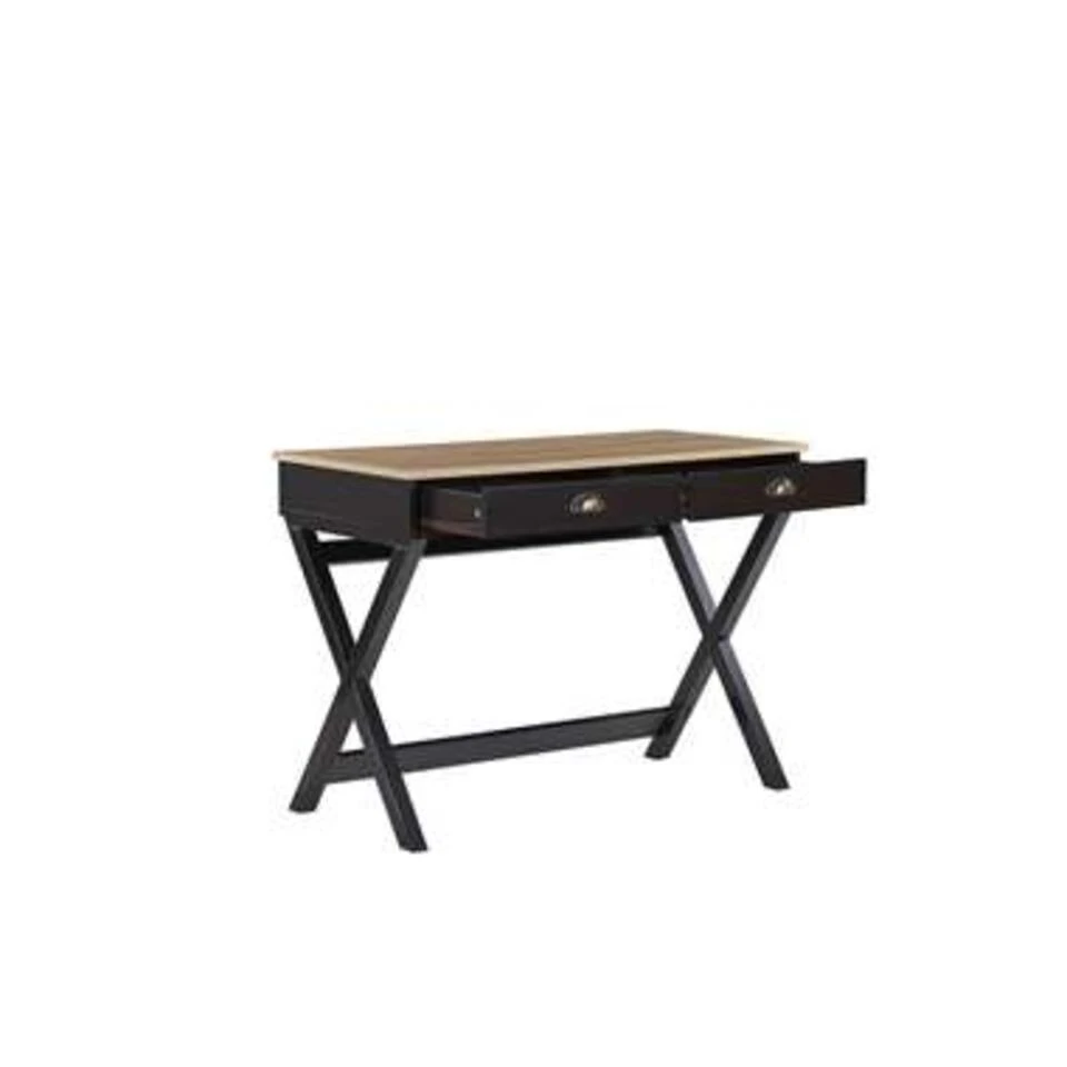 Beliani Bureau EKART - Zwart Vezelplaat 4 Beliani Bureau EKART - Zwart Vezelplaat - Afbeelding 2