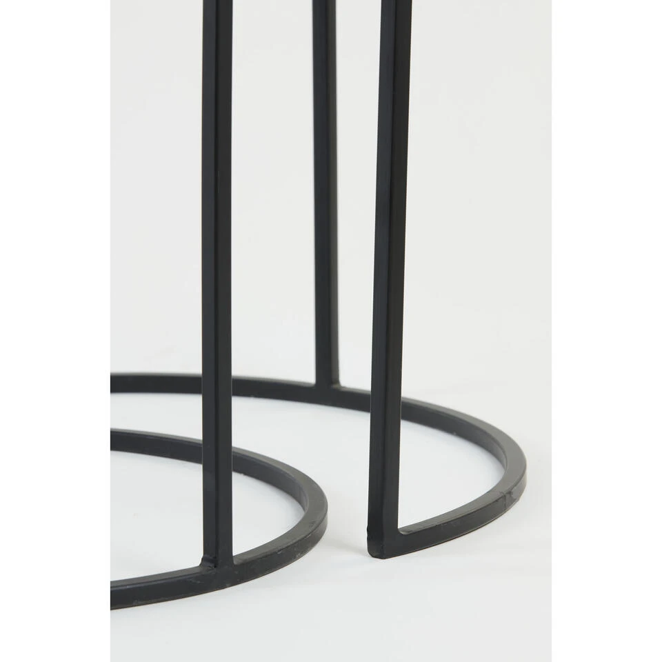 Bijzettafel TALCA - Ruw Lood+antiek Lood - Set Van 2 5 Bijzettafel TALCA - Ruw Lood+antiek Lood - Set Van 2 - Afbeelding 3