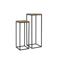 Zuil Yarula - Hout/Zwart - Set