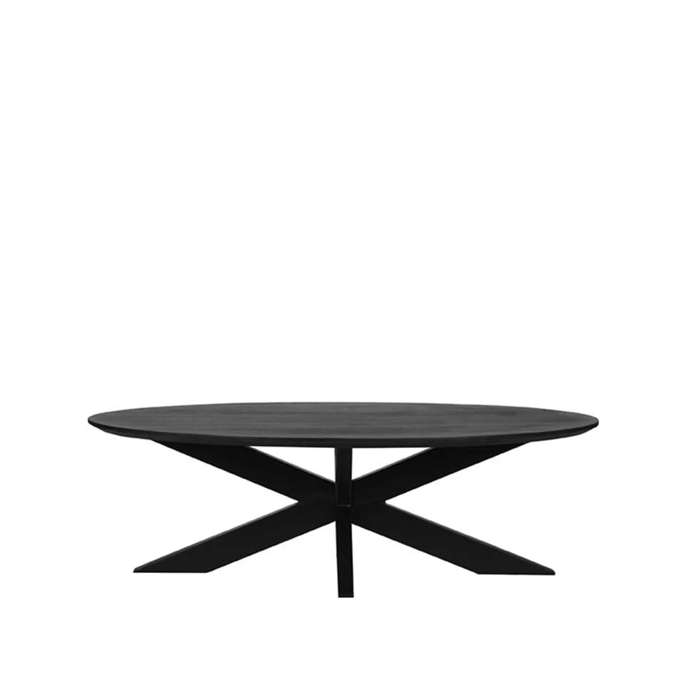 LABEL51 Salontafel Zion - Zwart - Mangohout 4 LABEL51 Salontafel Zion - Zwart - Mangohout - Afbeelding 2