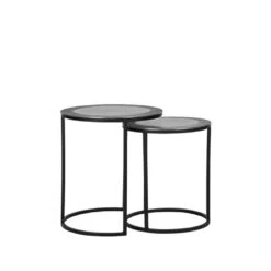 LABEL51 Salontafel Set Pair - Antiek Ash - Metaal - 40 Cm