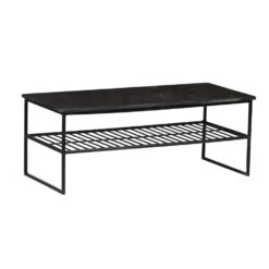 Livingfurn - Salontafel Dian Zwart - 40x90x35cm - Marmer