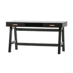 WOOOD Dian Bureau - Grenen - Zwart - 75x140x62 9 WOOOD Dian Bureau - Grenen - Zwart - 75x140x62 -VIDAXL Verkoopwinkel 1000030899 0103