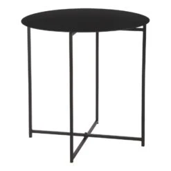 Mica Decorations Mikki Bijzettafel - H45 X Ø45 Cm - Zwart