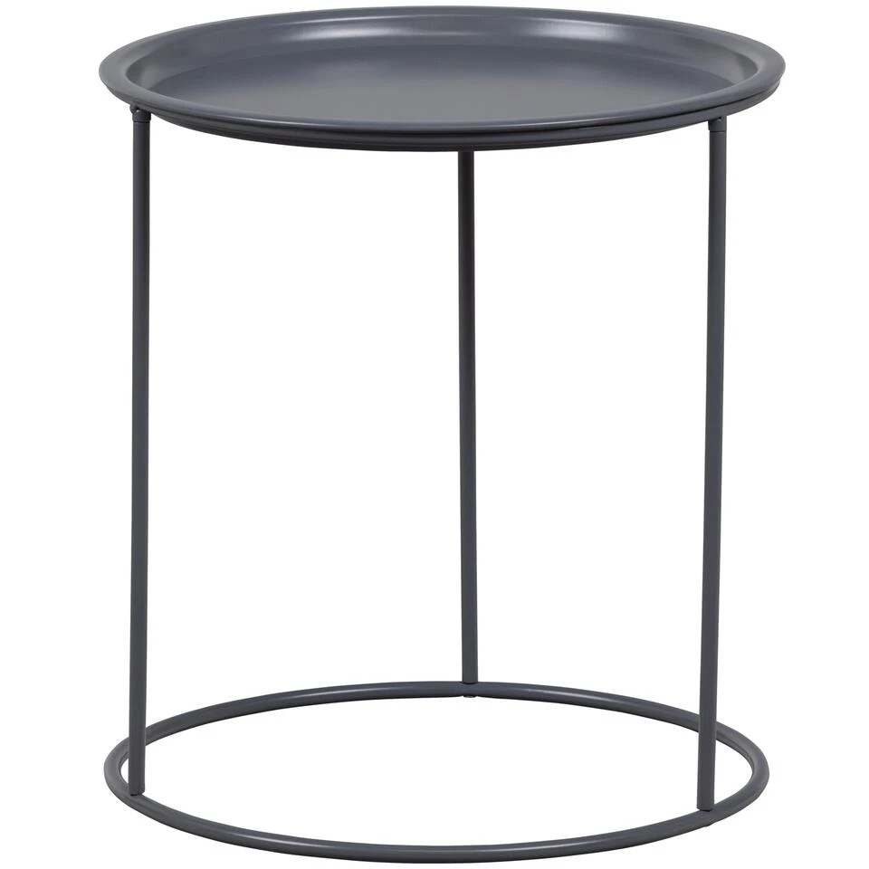 WOOOD Ivar Bijzettafel M - Metaal - Asphalt - 43x40x40 3 WOOOD Ivar Bijzettafel M - Metaal - Asphalt - 43x40x40