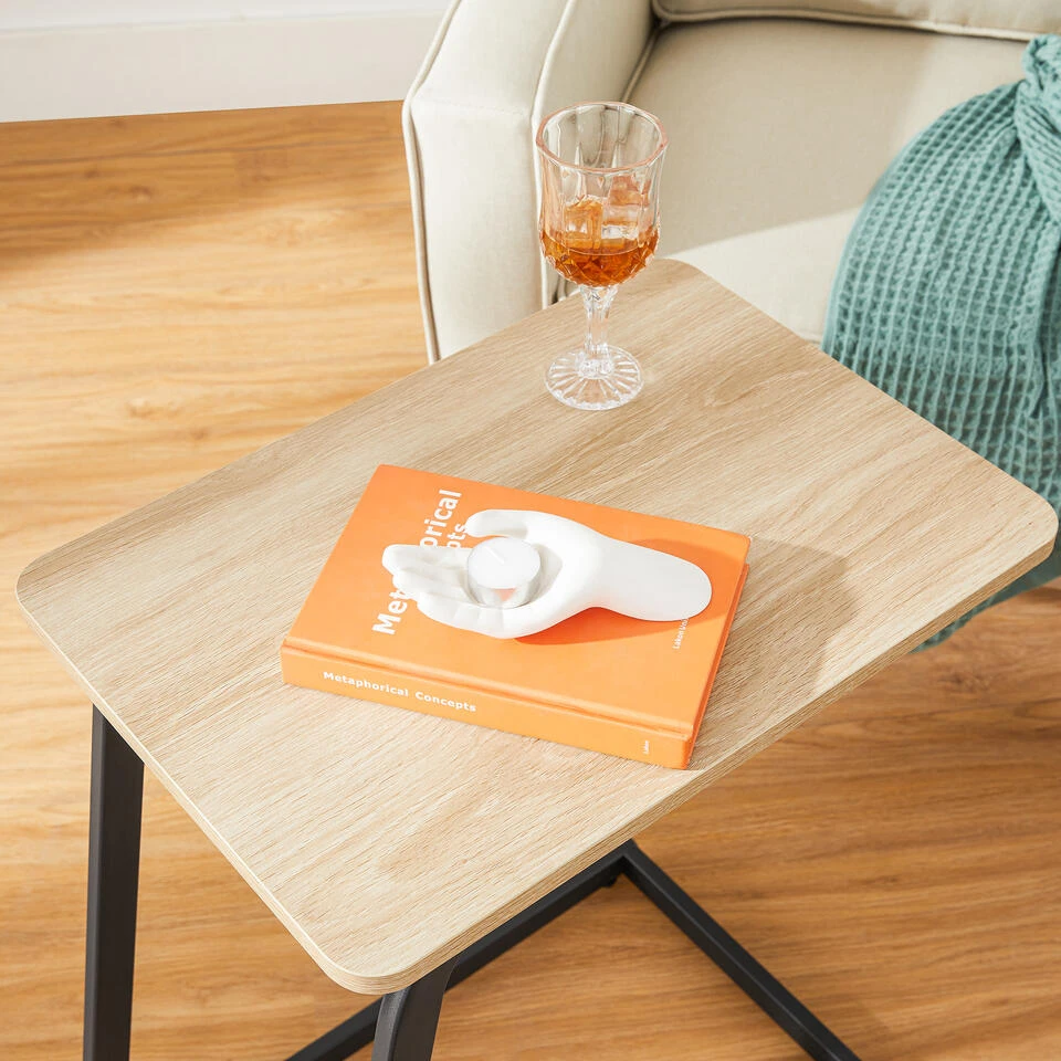 ACAZA Bijzettafel Scandinavische Stijl, Voor Sofa Of Bank, Lichte Eik Kleur 5 ACAZA Bijzettafel Scandinavische Stijl, Voor Sofa Of Bank, Lichte Eik Kleur - Afbeelding 3