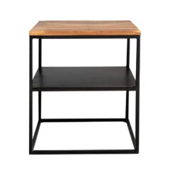 Industrieel Nachtkastje Rafael 40x40 Cm Mangohout 40x40x45 Cm Mangohout