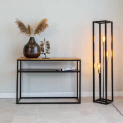 Industriële Sidetable Rafael 100x35 Cm Mangohout 35x100x70 Cm Mangohout -VIDAXL Verkoopwinkel 1000042314 0102