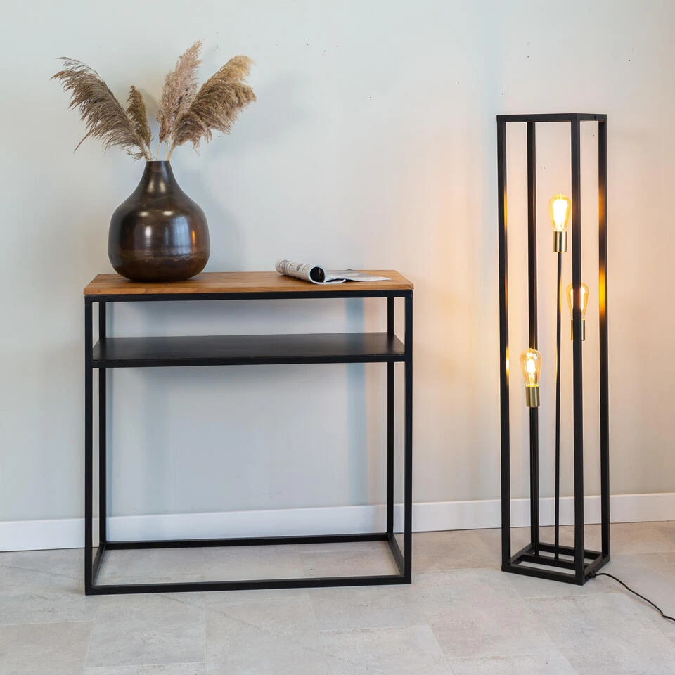 Industriële Sidetable Rafael 90x40 Cm Mangohout 40x90x84 Cm Mangohout 4 Industriële Sidetable Rafael 90x40 Cm Mangohout 40x90x84 Cm Mangohout - Afbeelding 2