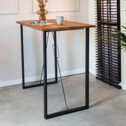 Industriële Bartafel Vegas 130x70x110 Cm Mangohout 70x130x110 Cm Mangohout -VIDAXL Verkoopwinkel 1000042345 0102