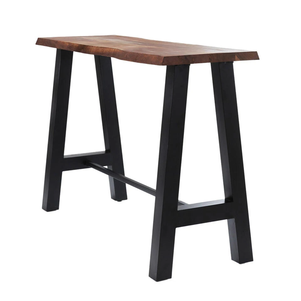 Industriële Bartafel Quinty Mangohout Boomstam 150x50 Cm - Mangohout - Bruin 3 Industriële Bartafel Quinty Mangohout Boomstam 150x50 Cm - Mangohout - Bruin