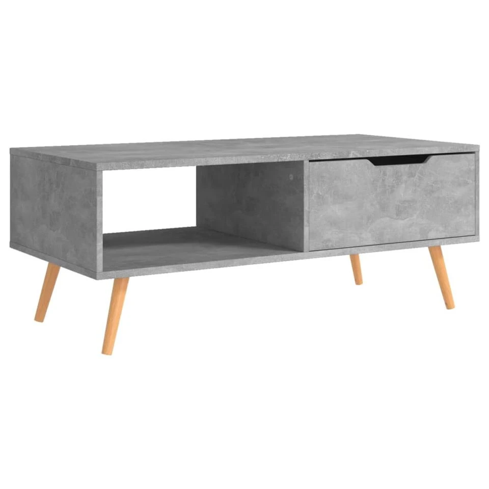VidaXL Salontafel 100x49,5x43 Cm Spaanplaat Betongrijs 3 VidaXL Salontafel 100x49,5x43 Cm Spaanplaat Betongrijs