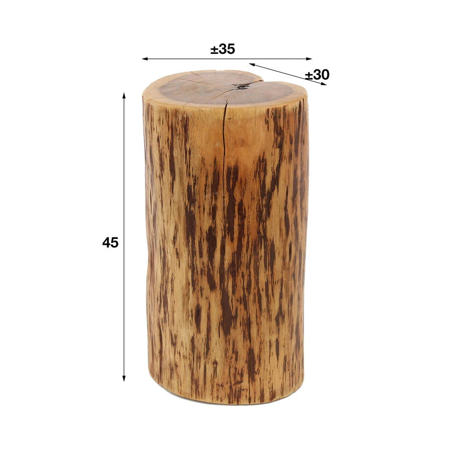 Giga Meubel Bijzettafel Boomstam - Acaciahout - Naturel - 30x35x45cm 6 Giga Meubel Bijzettafel Boomstam - Acaciahout - Naturel - 30x35x45cm - Afbeelding 4