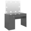VidaXL Kaptafel Met LED's 110x55x145 Cm MDF Glanzend Grijs 2 VidaXL Kaptafel Met LED's 110x55x145 Cm MDF Glanzend Grijs -VIDAXL Verkoopwinkel 1000056108