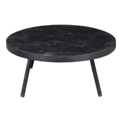 Salontafel Dayton 74cm - Mangohout - Bruin - Rond