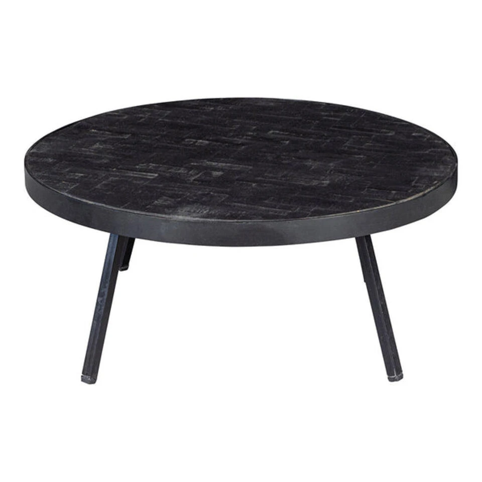 Salontafel Dayton 74cm - Mangohout - Bruin - Rond 3 Salontafel Dayton 74cm - Mangohout - Bruin - Rond