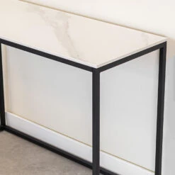 Sidetable Fien Marmer Wit 40x100 Cm - 40x100x70 Cm - Stoneware - Wit -VIDAXL Verkoopwinkel 1000066878 0103