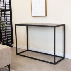 Sidetable Fien Marmer Zwart 40x100 Cm - 40x100x70 Cm - Stoneware - Zwart -VIDAXL Verkoopwinkel 1000066879 0102