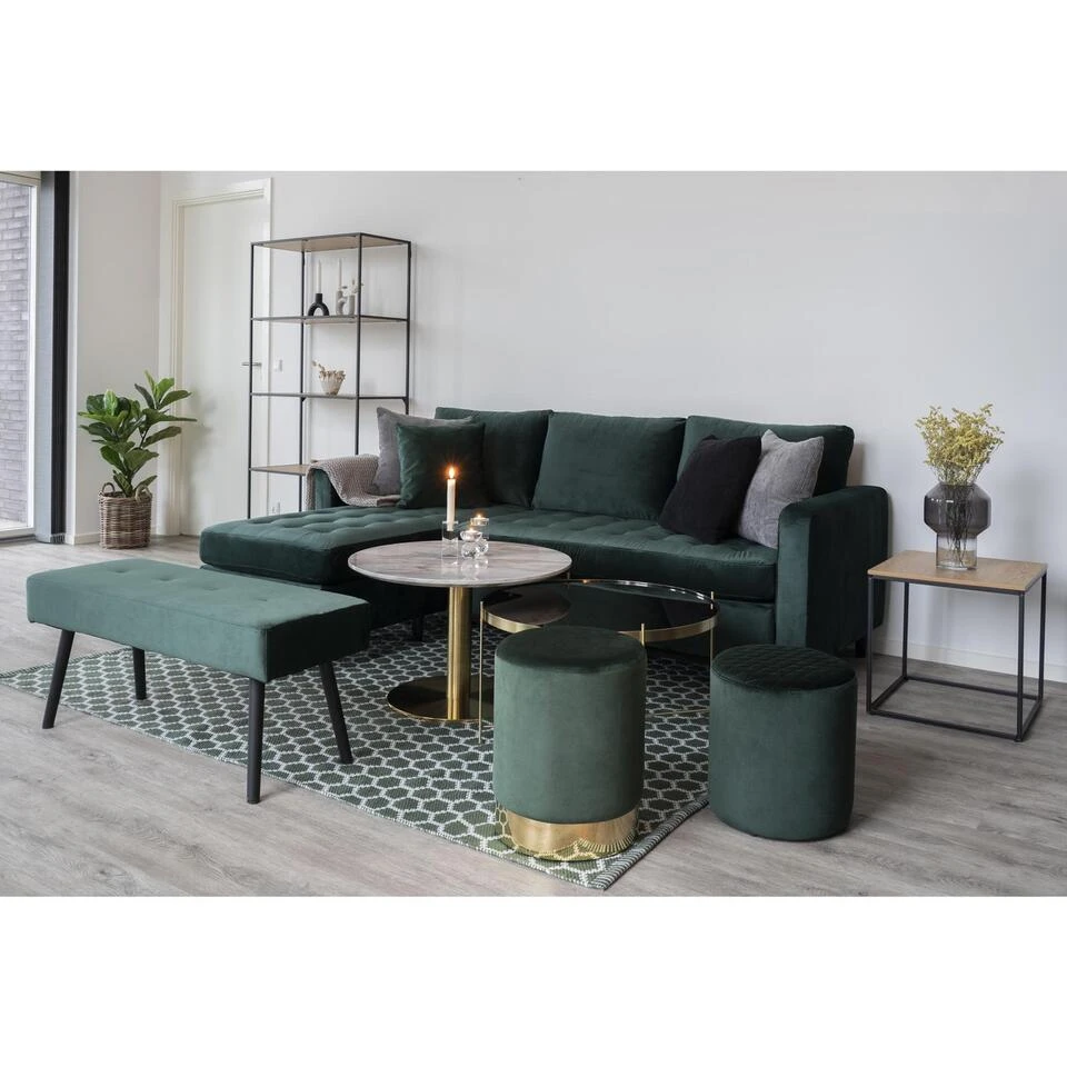 Giga Meubel Salontafel MDF Wit/Goud Ø70cm - Marmerlook - Tafel Bolzano 4 Giga Meubel Salontafel MDF Wit/Goud Ø70cm - Marmerlook - Tafel Bolzano - Afbeelding 2