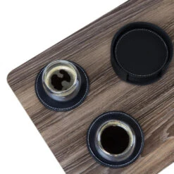 QUVIO Bijzettafel Op Wieltjes Met Opbergmandje - Metaal + Hout -VIDAXL Verkoopwinkel 1000071928 0102