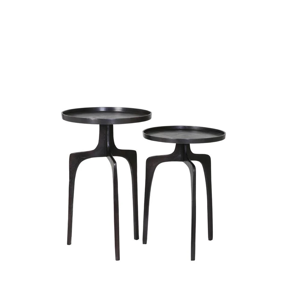 Bijzettafel Pano - Brons - Ø41+Ø38cm 3 Bijzettafel Pano - Brons - Ø41+Ø38cm