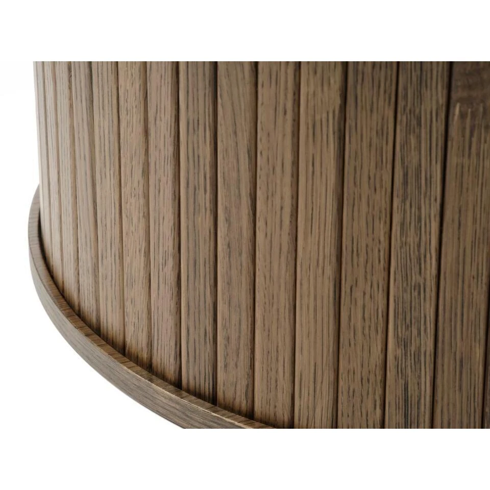 Giga Meubel Salontafel Ø90cm Eikenhout - Smoked - Tafel Nola 5 Giga Meubel Salontafel Ø90cm Eikenhout - Smoked - Tafel Nola - Afbeelding 3