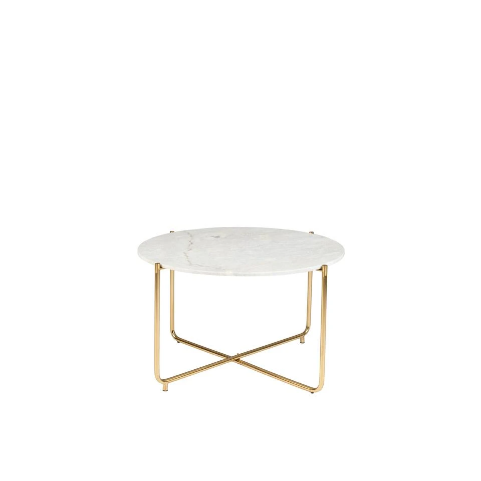 Giga Meubel Salontafel Wit Marmer 70cm - Gouden Onderstel - Tafel Timpa 3 Giga Meubel Salontafel Wit Marmer 70cm - Gouden Onderstel - Tafel Timpa