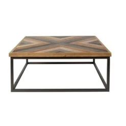 Giga Meubel Bijzettafel Hout Vierkant - Hout & Metaal - Tafel Joy -VIDAXL Verkoopwinkel 1000074233 0103