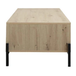 QUVIO Salontafel Met Deurtje En Open Lade - QUV1018 - Walnut Light Brown 9 QUVIO Salontafel Met Deurtje En Open Lade - QUV1018 - Walnut Light Brown -VIDAXL Verkoopwinkel 1000074691 0103