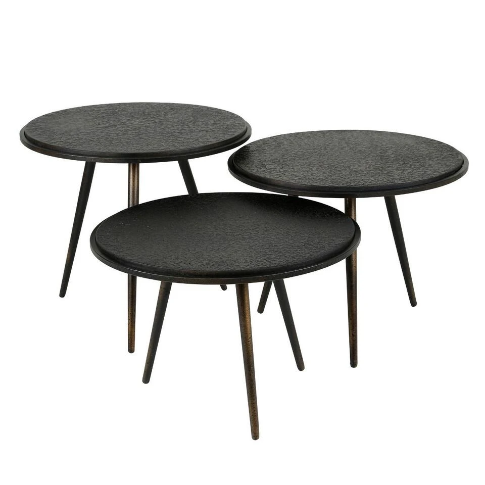 Roos Salontafel - Rond - Metaal - Grijs 3 Roos Salontafel - Rond - Metaal - Grijs