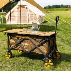 Inklapbare Trolley Bolderkar Bruin 90x50x55 Cm - 90x50x55 Cm - Aluminium - Bruin -VIDAXL Verkoopwinkel 1000078225 0102