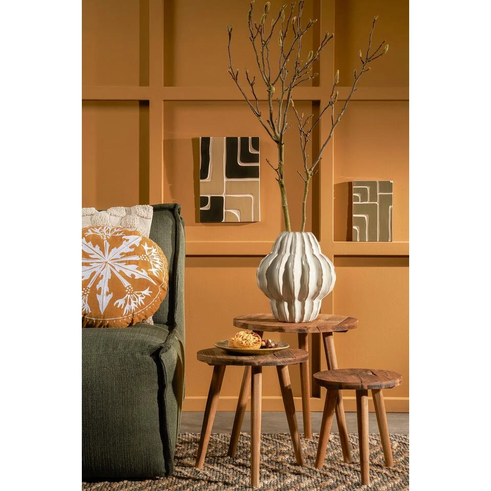 Mica Decorations Bold Bijzettafel - Ø33 Cm - Gerecycled Hout - Bruin 6 Mica Decorations Bold Bijzettafel - Ø33 Cm - Gerecycled Hout - Bruin - Afbeelding 4