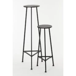 Mica Decorations Plantentafel - H80 X Ø30 Cm - Metaal - Zwart -VIDAXL Verkoopwinkel 1000078622 0103