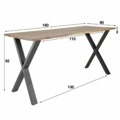 Dimitry Bartafel Notenhout - Hout - Bruin -VIDAXL Verkoopwinkel 1000078683 0103