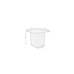 Giga Meubel Sidetable Creme - 44x44x40cm - Aluminium - Tafel Sverre Vierkant -VIDAXL Verkoopwinkel 1000079164 0102