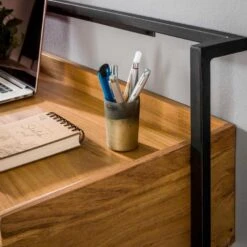 Bureau Alex Zwevend - Hout - Bruin -VIDAXL Verkoopwinkel 1000080543 0103