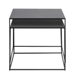 Giga Meubel Salontafel Zwart - Set Van 2 - Metaal - Tafel Pebble -VIDAXL Verkoopwinkel 1000081333 0102