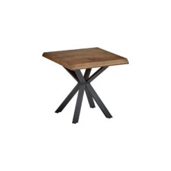 Giga Meubel Bijzettafel Donkerbruin - 60x60x56cm - Eikenhout - Tafel Arno -VIDAXL Verkoopwinkel 1000081506 0102