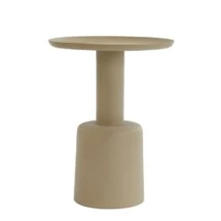 Bijzettafel Milaki - Beige - Ă39cm