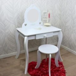 MISOU Make Up Tafel Kinderen Met Spiegel En Kruk Kaptafel -VIDAXL Verkoopwinkel 1000085001 0111
