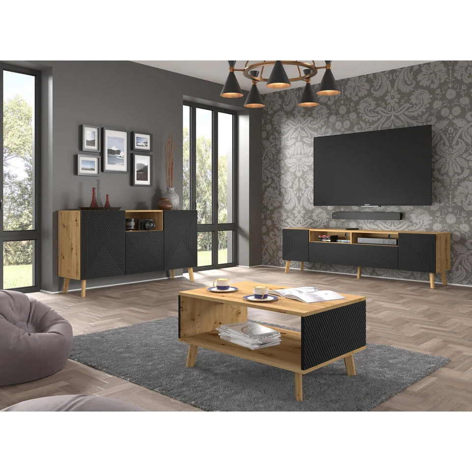 Salontafel Luxi 45x90x60 Beige 5 Salontafel Luxi 45x90x60 Beige - Afbeelding 3