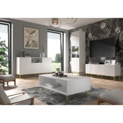 Salontafel Ravenna B Foil MDF 45x90x60 Wit/Goud 8 Salontafel Ravenna B Foil MDF 45x90x60 Wit/Goud -VIDAXL Verkoopwinkel 1000088574 0102