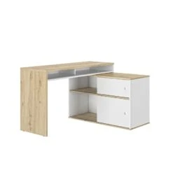 Diagone Bureau Modula - 6 Posities - 2 Schuifdeuren - Wit/eikenkleur 8 Diagone Bureau Modula - 6 Posities - 2 Schuifdeuren - Wit/eikenkleur -VIDAXL Verkoopwinkel 1000089268 0104