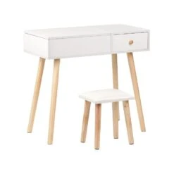 Beliani Kaptafel BOLLENE - Wit Vezelplaat