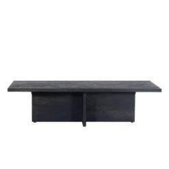 Giga Meubel Salontafel Zwart 140cm - Mangohout - Urban/Chic - Tafel Maddox