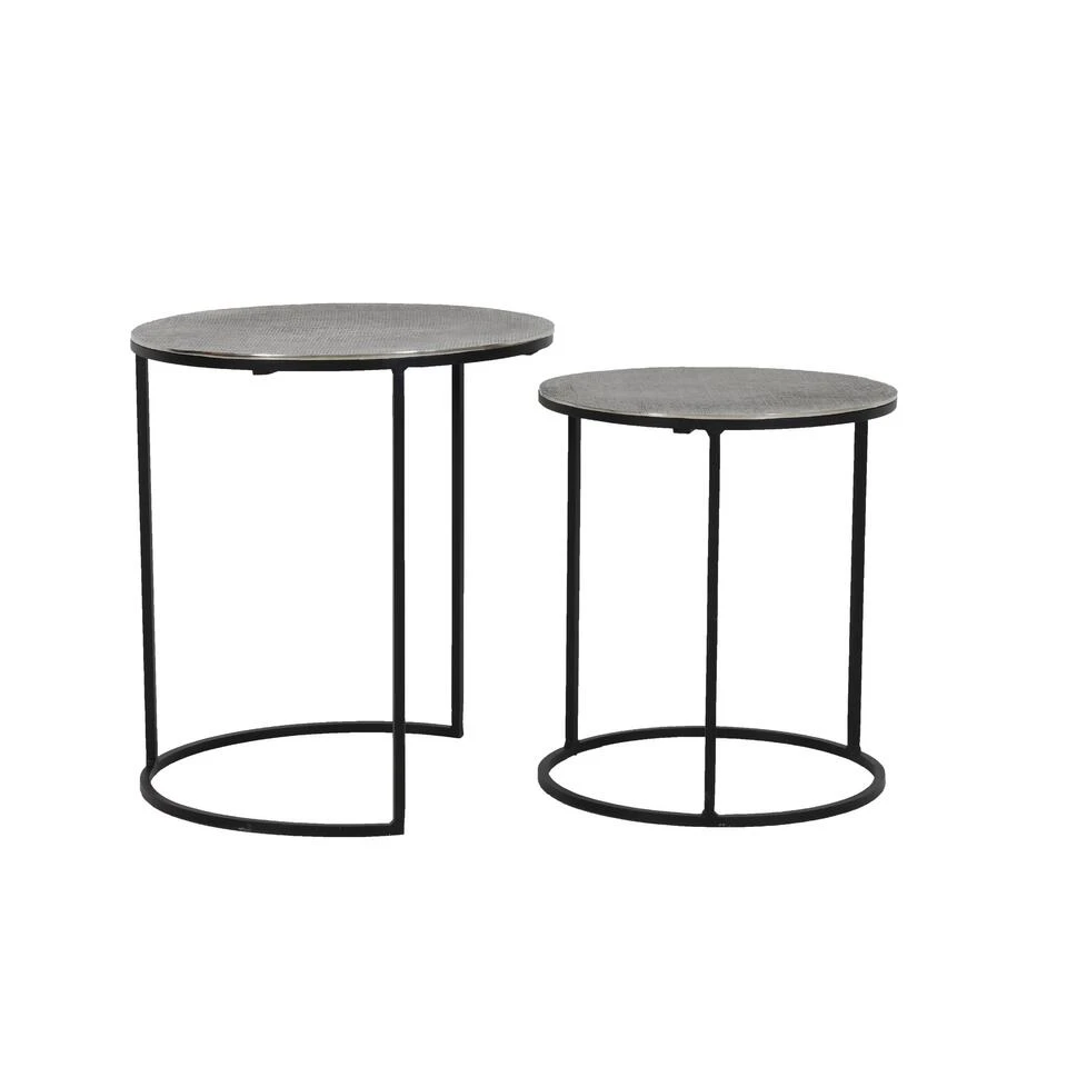 Bijzettafel Rengo - Antiek Lood - Ø49cm 4 Bijzettafel Rengo - Antiek Lood - Ø49cm - Afbeelding 2