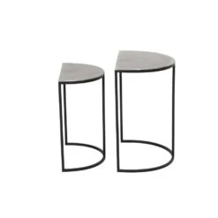 Bijzettafel Peto - Antiek Lood/Zwart - Set -VIDAXL Verkoopwinkel 1000090869 0110