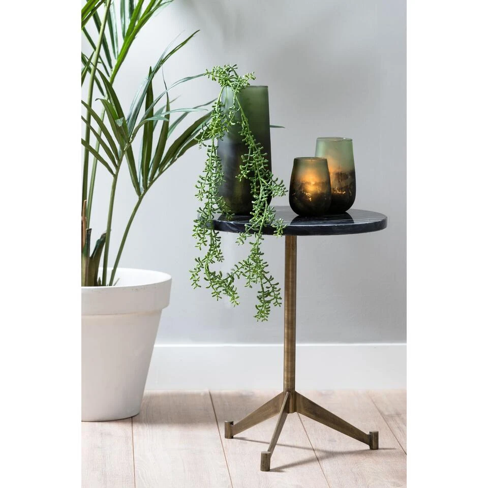 Bijzettafel Lomelo - Zwart/Antiek Brons - Ø40cm 4 Bijzettafel Lomelo - Zwart/Antiek Brons - Ø40cm - Afbeelding 2