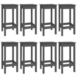 VidaXL 9-delige Barset Massief Grenenhout Grijs 8 VidaXL 9-delige Barset Massief Grenenhout Grijs -VIDAXL Verkoopwinkel 1000092795 0102